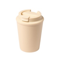 Стакан OKLAN/ОКЛАН с полипропиленовым корпусом и крышкой, бежевый