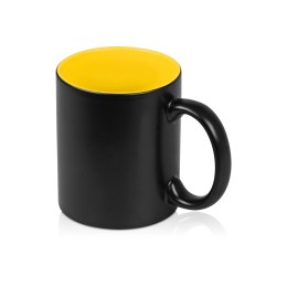 Кружка с покрытием для гравировки «Subcolor BLK», черный/желтый (Р)