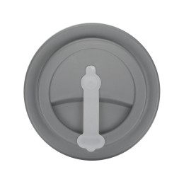 Пластиковый стакан Take away с двойными стенками и крышкой с силиконовым клапаном, 350 мл, белый/серый