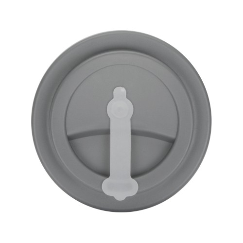 Пластиковый стакан Take away с двойными стенками и крышкой с силиконовым клапаном, 350 мл, белый/серый