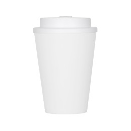Пластиковый стакан Take away с двойными стенками и крышкой с силиконовым клапаном, 350 мл, белый