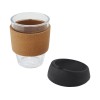 Lidan Кружка из объемом 360 мл с пробковым держателем и силиконовой крышкой, черный