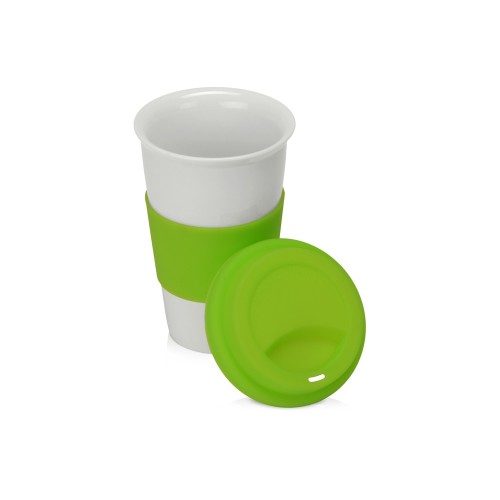 Фарфоровая кружка с двойными стенками "Toronto", 300 мл, зеленое яблоко