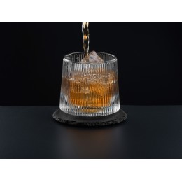 Вращающийся бокал для виски на сланцевом костере "Ventura"