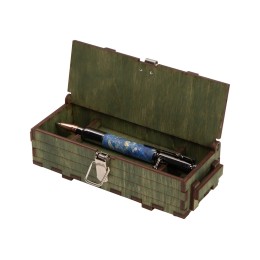 Ручка шариковая Кап клена, голубой