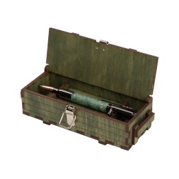 Ручка шариковая Кап клена, зеленый