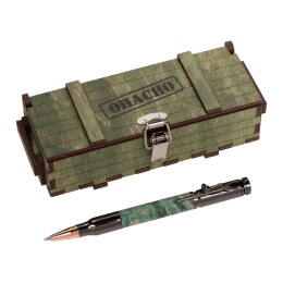 Ручка шариковая Кап клена, зеленый