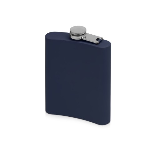Фляжка 240 мл Remarque soft touch, 201 сталь, синий