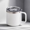 Кружка стальная Alaska с крышкой слайдером, powder coating, белый