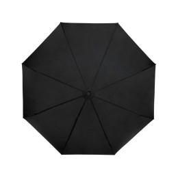 Birgit, складной ветроустойчивой зонт диаметром 21 дюйм из переработанного ПЭТ, черный