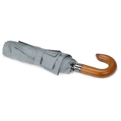 Зонт складной "Cary", полуавтоматический, 3 сложения, с чехлом, светло-серый