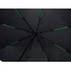 Зонт-полуавтомат складной Motley с цветными спицами, черный/зеленый