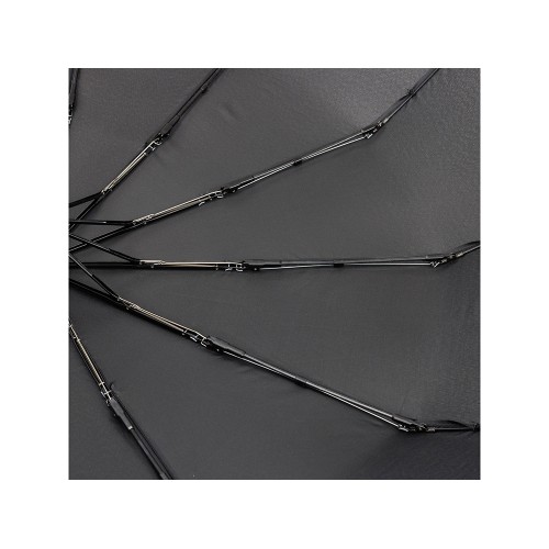 Зонт складной мужской TORBER, автомат, 3 сложения, черный, каркас сталь/файбергласс, эпонж, пластиковая ручка, диаметр 103 см