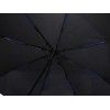 Зонт-полуавтомат складной Motley с цветными спицами, черный/синий