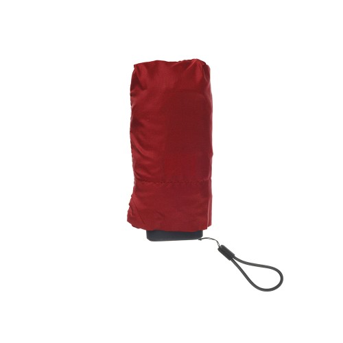 Зонт складной женский TORBER, механика, 5 сложений, красный, каркас алюминий, эпонж, пластиковая ручка, диаметр 91 см