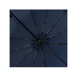 Зонт складной мужской TORBER, автомат, 3 сложения, синий, каркас сталь/файбергласс, эпонж, пластиковая ручка, диаметр 103 см