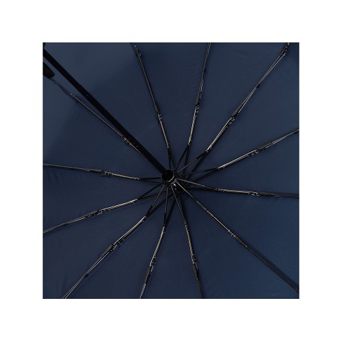 Зонт складной мужской TORBER, автомат, 3 сложения, синий, каркас сталь/файбергласс, эпонж, пластиковая ручка, диаметр 103 см