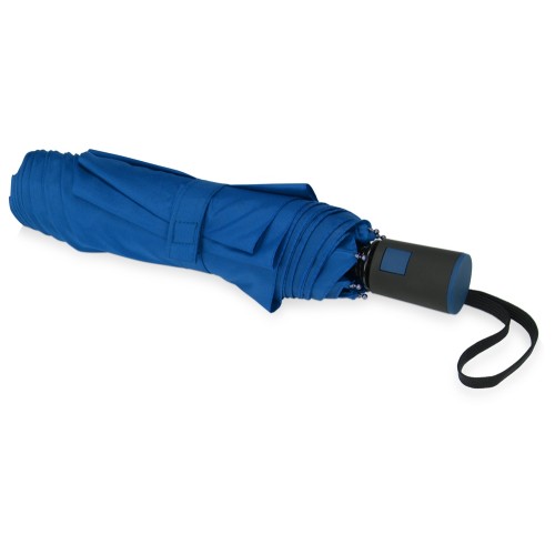 Зонт складной "Irvine", полуавтоматический, 3 сложения, с чехлом, синий