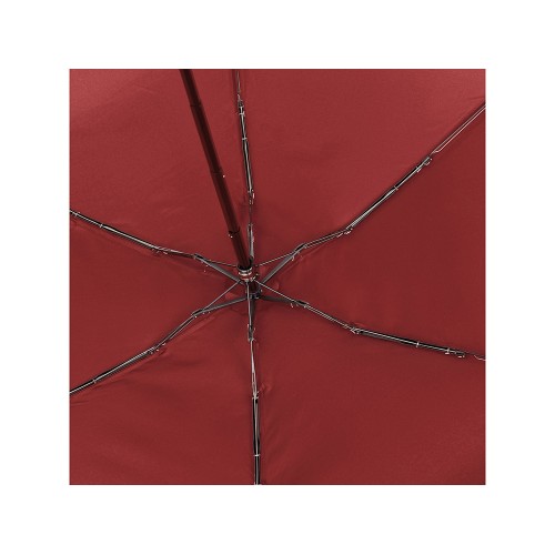 Зонт складной женский TORBER, механика, 5 сложений, красный, каркас алюминий, эпонж, пластиковая ручка, диаметр 91 см