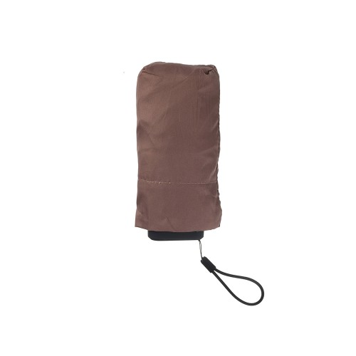 Зонт складной женский TORBER, механика, 5 сложений, коричневый, каркас алюминий, эпонж, пластиковая ручка, диаметр 91 см