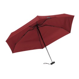 Зонт складной женский TORBER, механика, 5 сложений, красный, каркас алюминий, эпонж, пластиковая ручка, диаметр 91 см