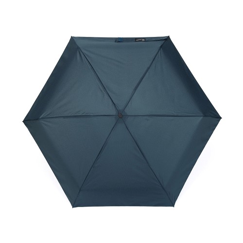 Зонт складной женский TORBER, механика, 5 сложений, синий, каркас алюминий, эпонж, пластиковая ручка, диаметр 91 см