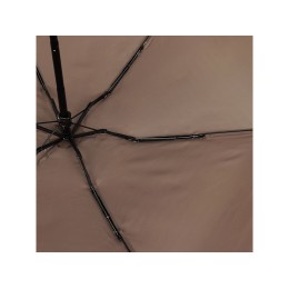 Зонт складной женский TORBER, механика, 5 сложений, коричневый, каркас алюминий, эпонж, пластиковая ручка, диаметр 91 см