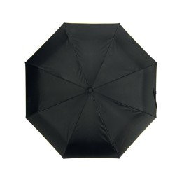 Зонт-полуавтомат складной Motley с цветными спицами, черный/желтый