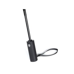 Зонт складной мужской TORBER, автомат, 3 сложения, черный, каркас сталь/файбергласс, эпонж, пластиковая ручка, диаметр 103 см