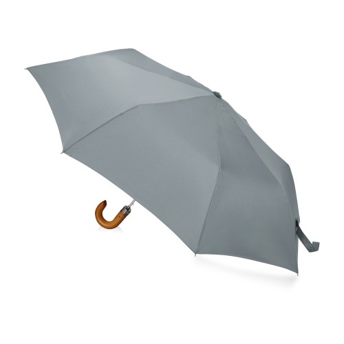 Зонт складной "Cary", полуавтоматический, 3 сложения, с чехлом, светло-серый