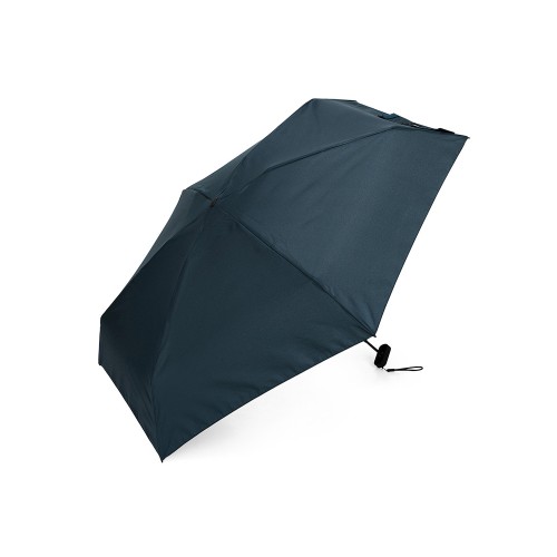 Зонт складной женский TORBER, механика, 5 сложений, синий, каркас алюминий, эпонж, пластиковая ручка, диаметр 91 см