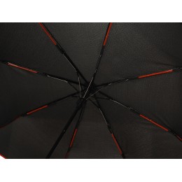 Зонт-полуавтомат складной Motley с цветными спицами, черный/красный