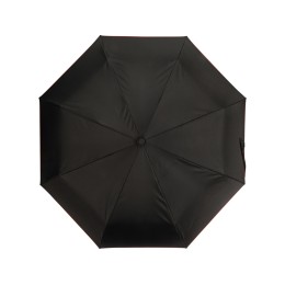 Зонт-полуавтомат складной Motley с цветными спицами, черный/красный