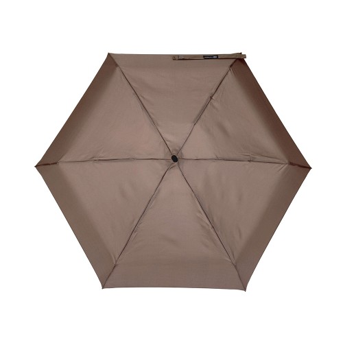 Зонт складной женский TORBER, механика, 5 сложений, коричневый, каркас алюминий, эпонж, пластиковая ручка, диаметр 91 см
