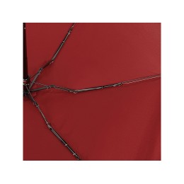 Зонт складной женский TORBER, механика, 5 сложений, красный, каркас алюминий, эпонж, пластиковая ручка, диаметр 91 см