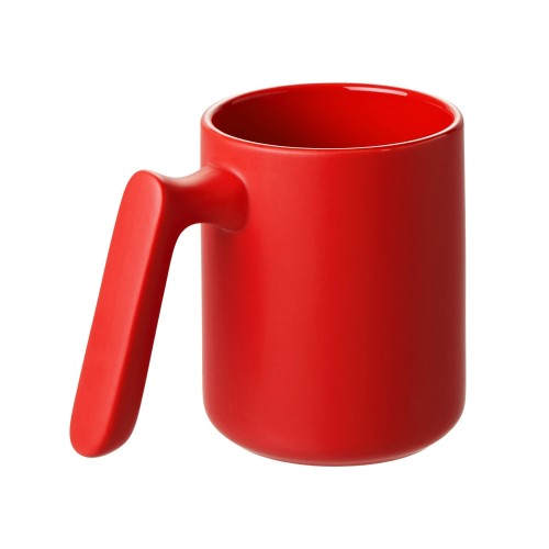 Кружка матовая с прямой ручкой "Axio", 360 мл, красный