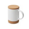 Кружка 450 мл с пробковым дном с крышкой "Корк & Бон", белый