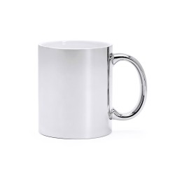 Кружка керамическая ZALA 350 мл, серебристый