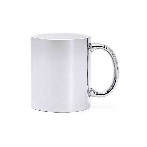 Кружка керамическая ZALA 350 мл, серебристый