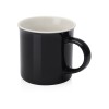 Кружка Countryside S с белым ободком, белая внутри, черная снаружи, черный