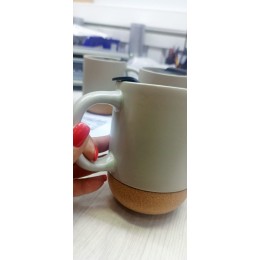 Кружка Denpasar с пробковым дном и крышкой, цветная с двух сторон, бежевый (Р)