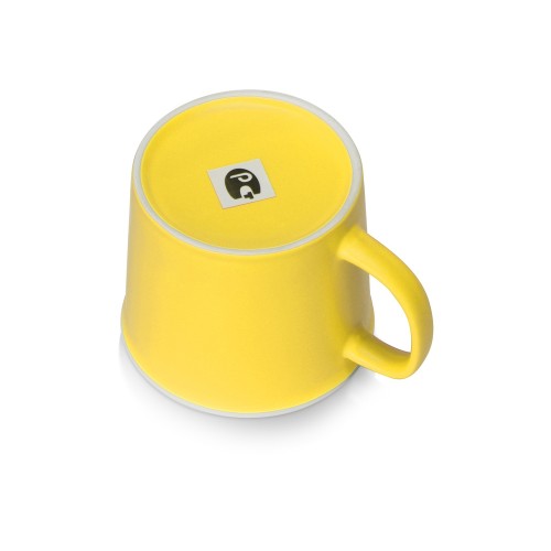 Матовая кружка Nancy 360 мл цветная снаружи, белая внутри, желтый