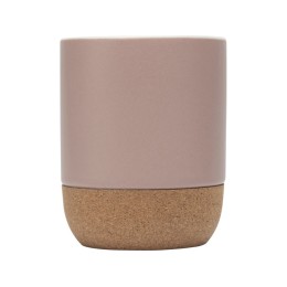 Billie керамическая кружка объемом 300 мл с пробковыми деталями и матовой отделкой, пыльно-розовый