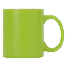 Матовая кружка Марко базовой формы, цветная снаружи, белая внутри, зеленое яблоко (P)