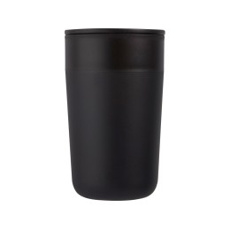 Кружка Nordia объемом 400 мл из переработанных материалов с двойными стенками, черный