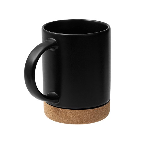 Кружка 450 мл с пробковым дном "Корк & Бон", черный