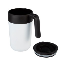 Кружка Nordia объемом 400 мл из переработанных материалов с двойными стенками, белый