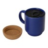 Кружка Denpasar с пробковым дном и крышкой, цветная с двух сторон, синий