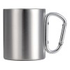 Стальная кружка Elbrus с двойными стенками и ручкой-карабином, 300 мл (глянц), серебристый (P)