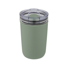 Bello, стеклянная кружка объемом 420 мл с внешней стенкой из переработанного пластика, зеленый яркий